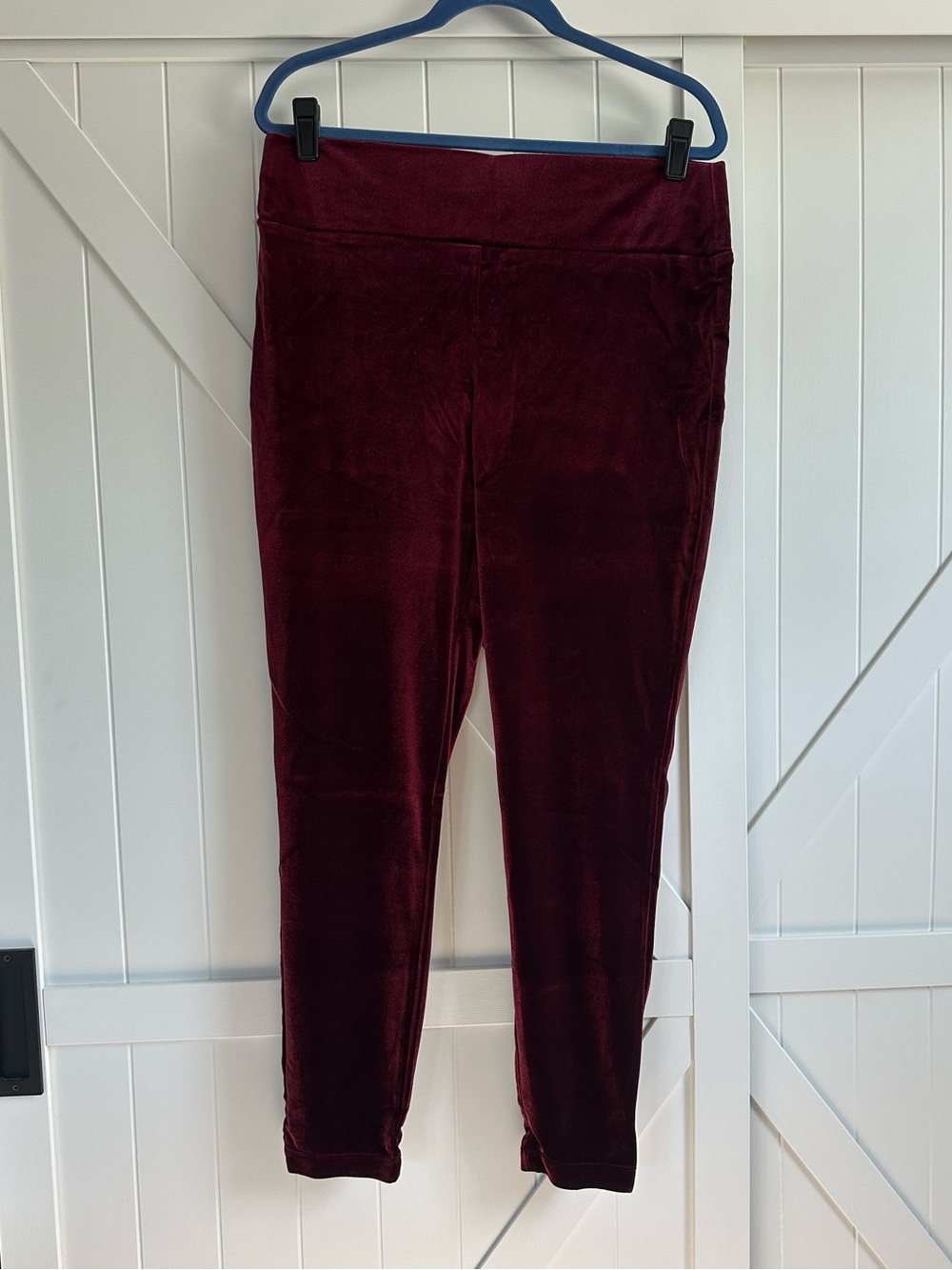INC International Concepts Burgundy Velvet Pull-On Pants Women’s 14 NWT Holiday